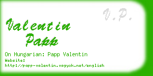 valentin papp business card